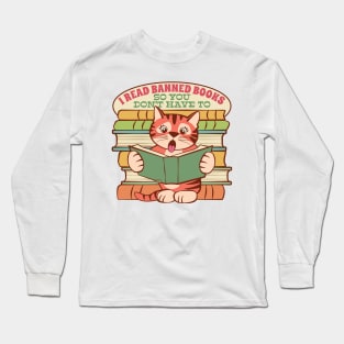 I Read Banned Books Cat Long Sleeve T-Shirt